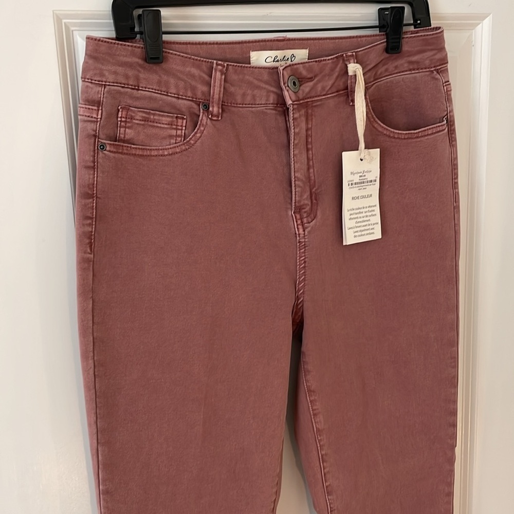 NWT! Charlie B raspberry bootcut jeans - Picture 2 of 9